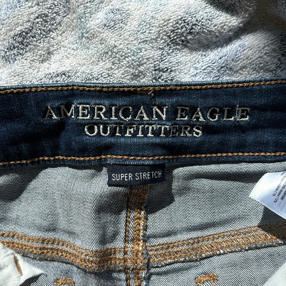 American Eagle Outfitters Super Stretch Hi-Rise Shortie AEO Denim Jean Shorts 2 - Picture 12 of 16